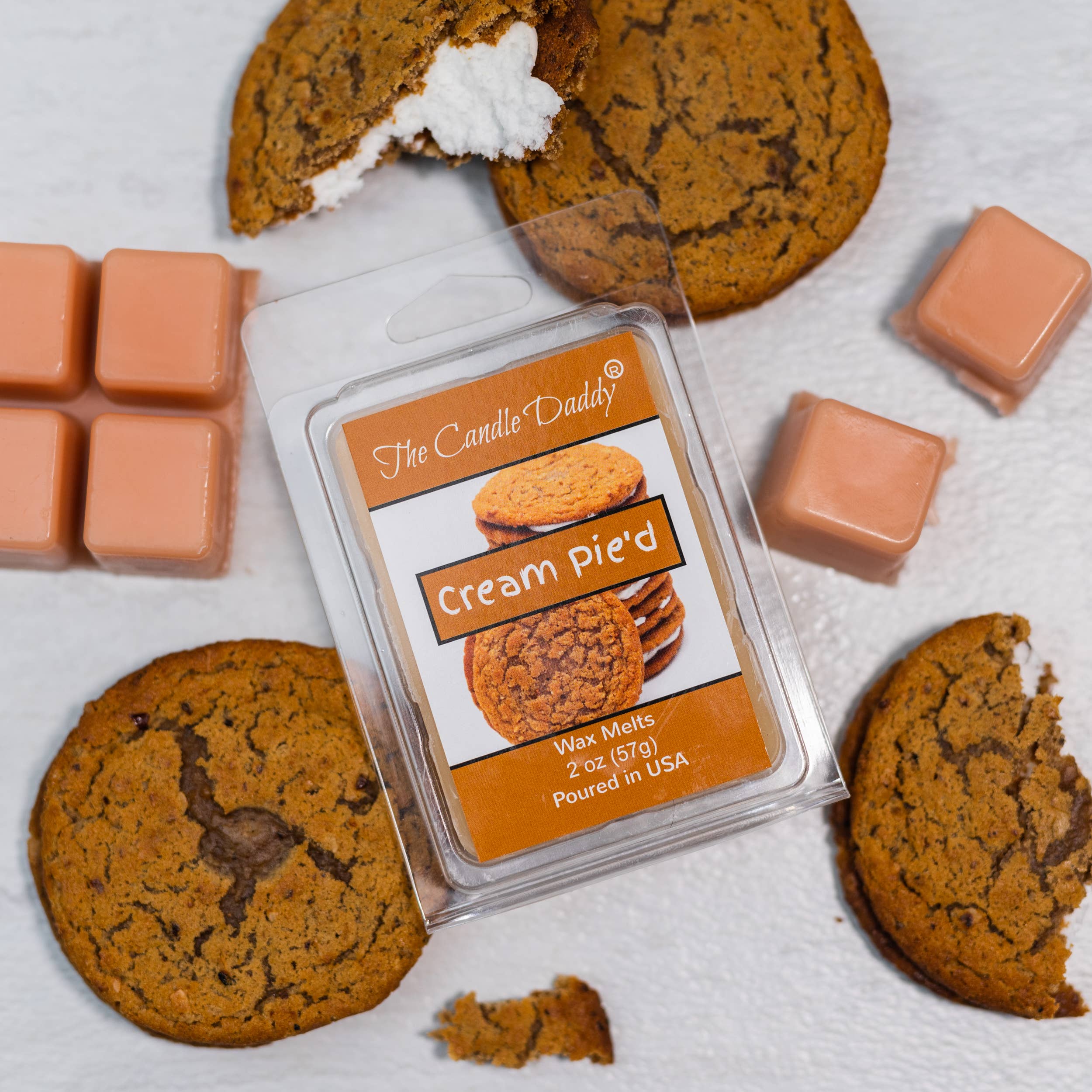 The Candle Daddy - Wholesale Wax Melt - CREAM PIE'D - OATMEAL CREAM PIE SCENTED WAX MELT - 2OZ3