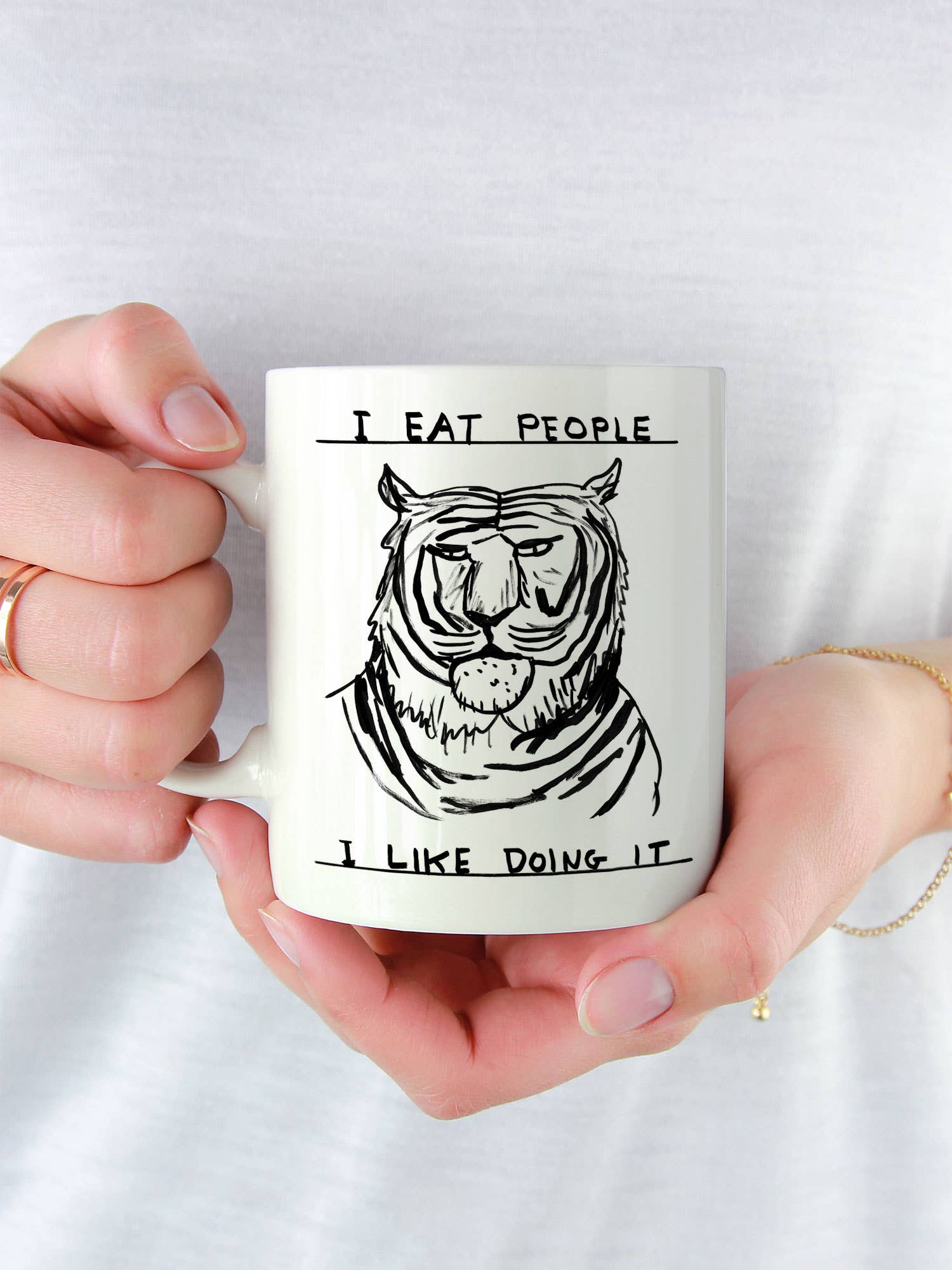 David Shrigley x Brainbox Candy - Wholesale Coffee Mug - Funny Gift David Shrigley Mug - I Eat People2