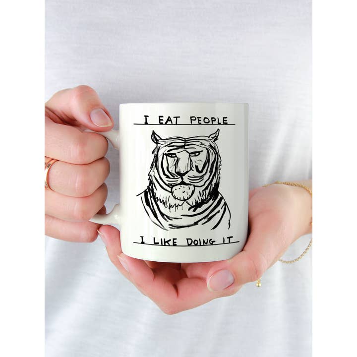 David Shrigley x Brainbox Candy - Wholesale Coffee Mug - Funny Gift David Shrigley Mug - I Eat People2