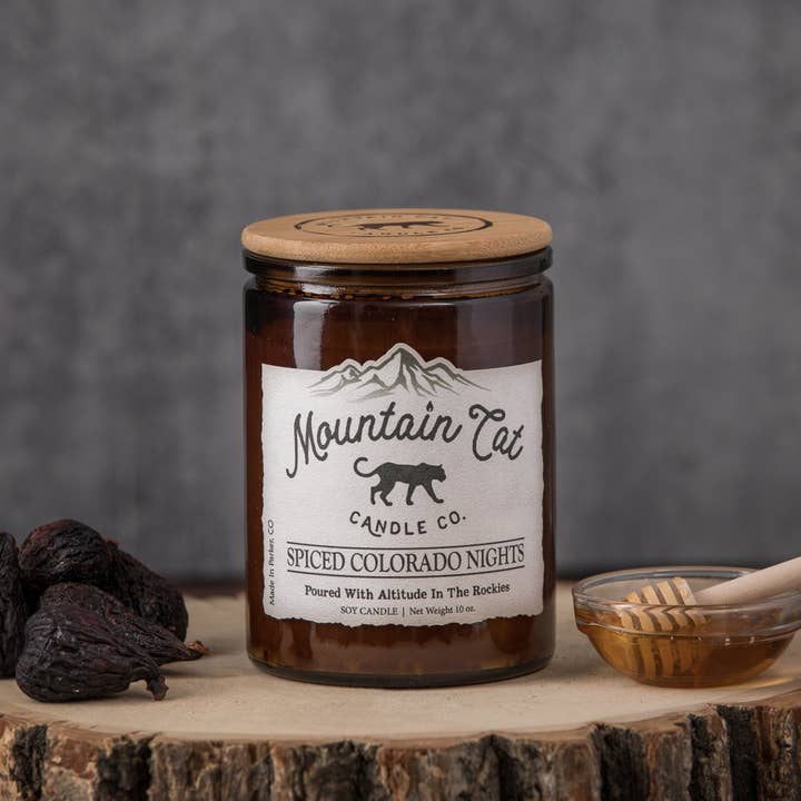 Mountain Cat Candle Co - Wholesale Jar/Filled Candle - Spiced Colorado Nights – (made to order, starting at $5)