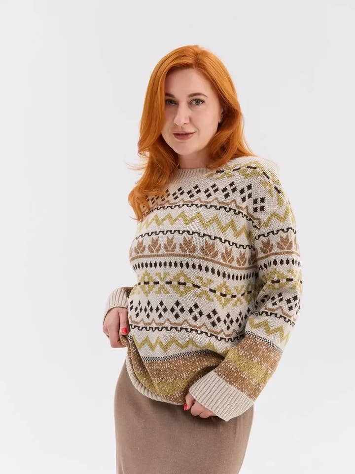 Women's Sweatshirt Shafran Acrylic Wool for wholesale by Handmade Originals Ukraine