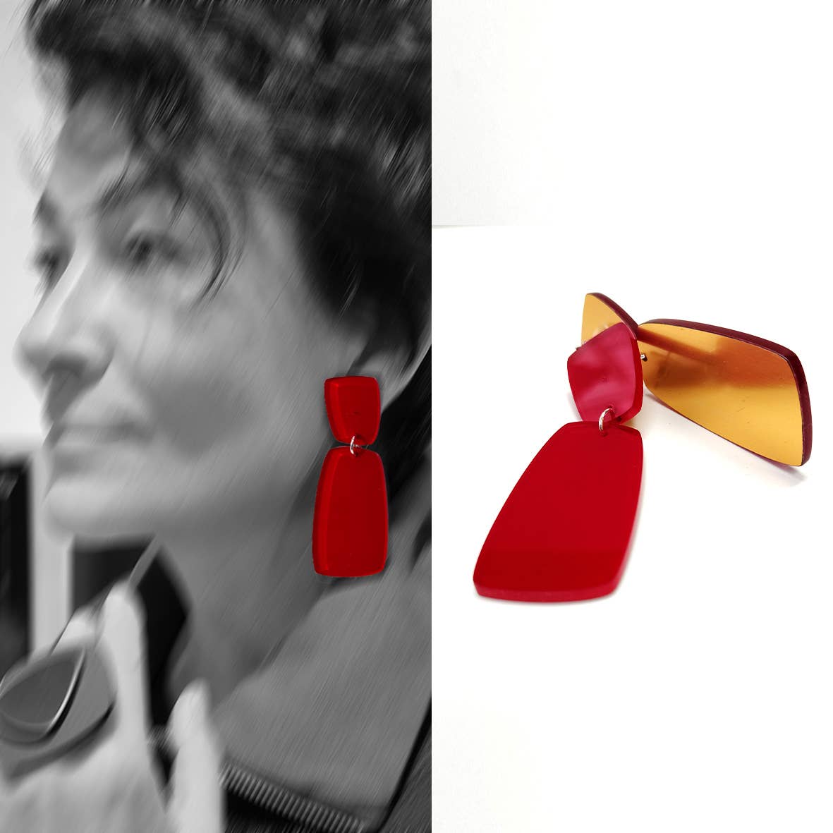 ALEX+SVET - Wholesale Dangle Earrings - BINTOU LG acrylic earrings LUSH GLOW line8