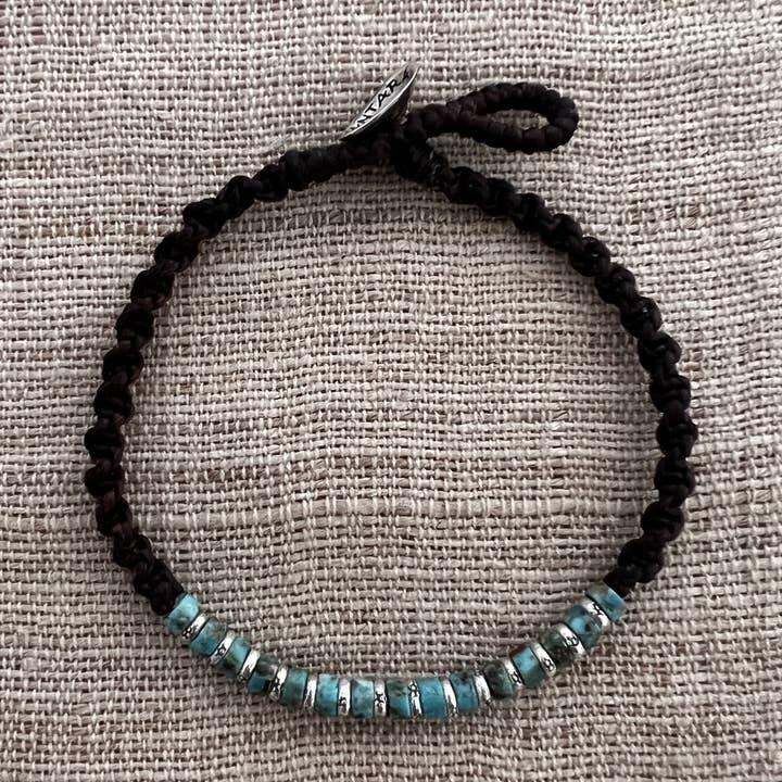 MBB6 - All in a Row turkos och silverarmband för män för wholesale av Anantara