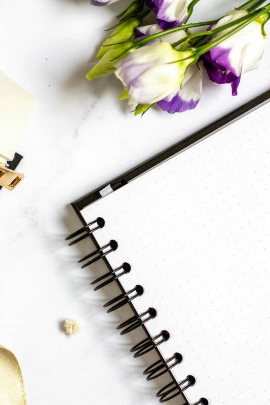 SEIK - Wholesale Journal/Diary - Ring binder bullet journal dotted pages from premium faux leather A5 (white)4