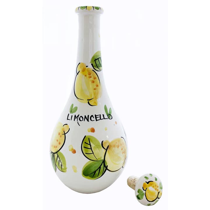 Abbiamo Tutto - Wholesale Serving Tray - 8 piece hand painted Limoncello set - Lemon Retro2