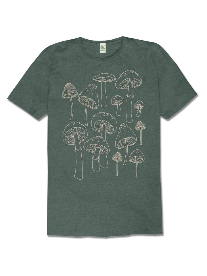 Soul Flower - Wholesale Screen Printed T-Shirt - Unisex - Mushrooms Recycled T-Shirt - Unisex - Souvenir Tees