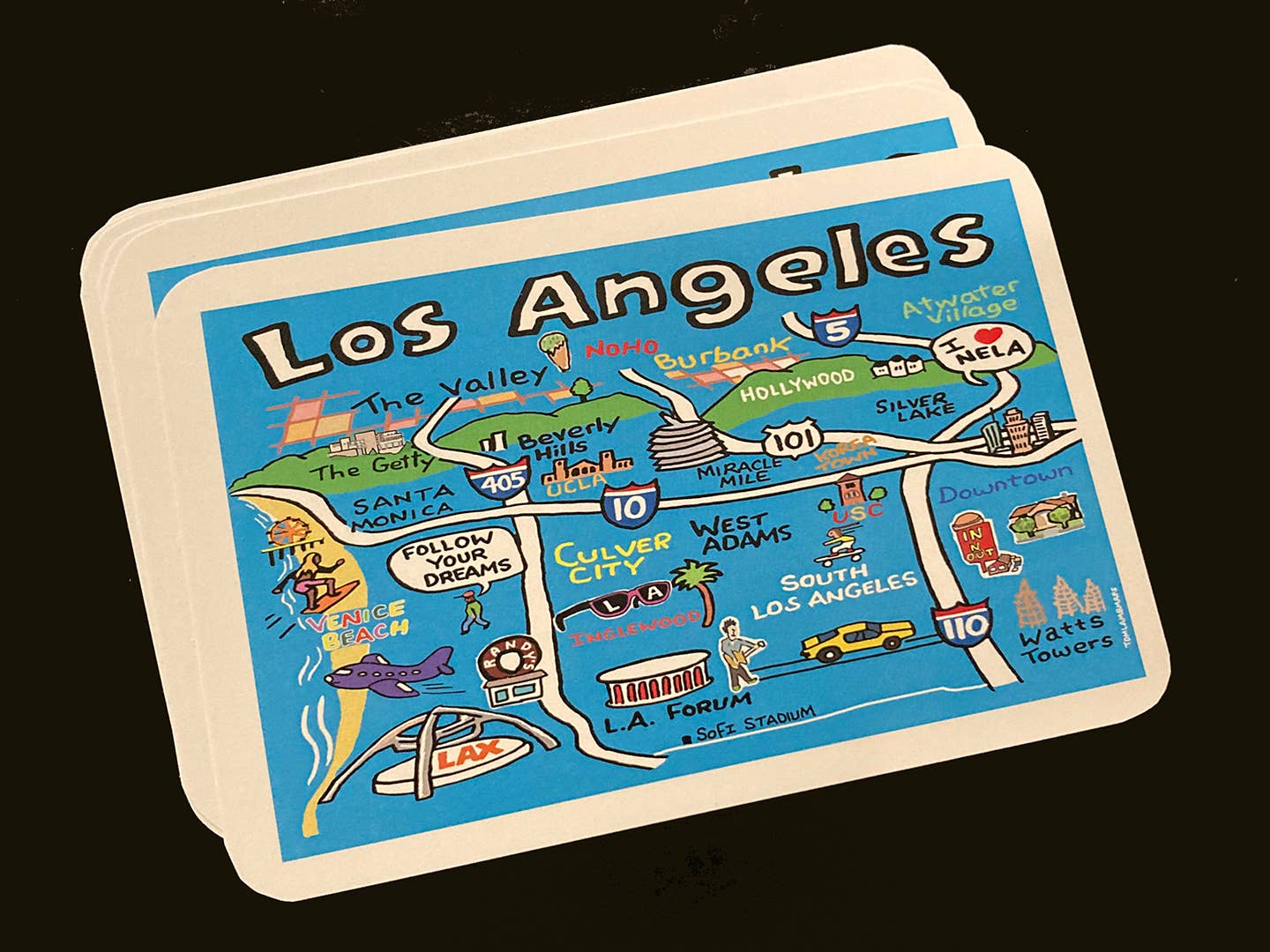 Tom Lamb Maps - Wholesale Postcard - Map Postcards6