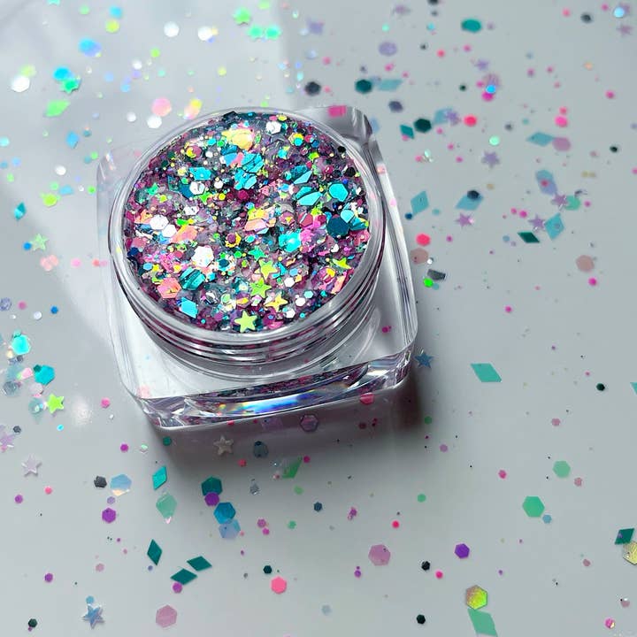 Nola Glitter Goddess - Wholesale Body Glitter/Shimmer - Iridescent Galaxy Face and Body Glitter