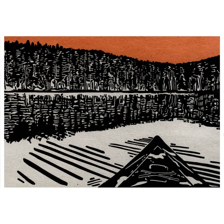 Kayak Reflection Cards for wholesale by PrintsOnTheTrail