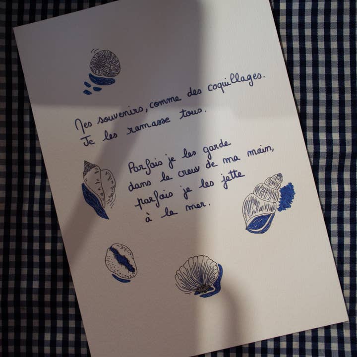 Ilustração "As minhas memórias, como conchas" por atacado de Grisbleu