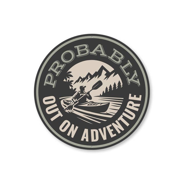 Sandsynligvis ude på eventyr ved Adventure Lake-skiltet for engroshandel hos Lizton Sign Shop, Inc