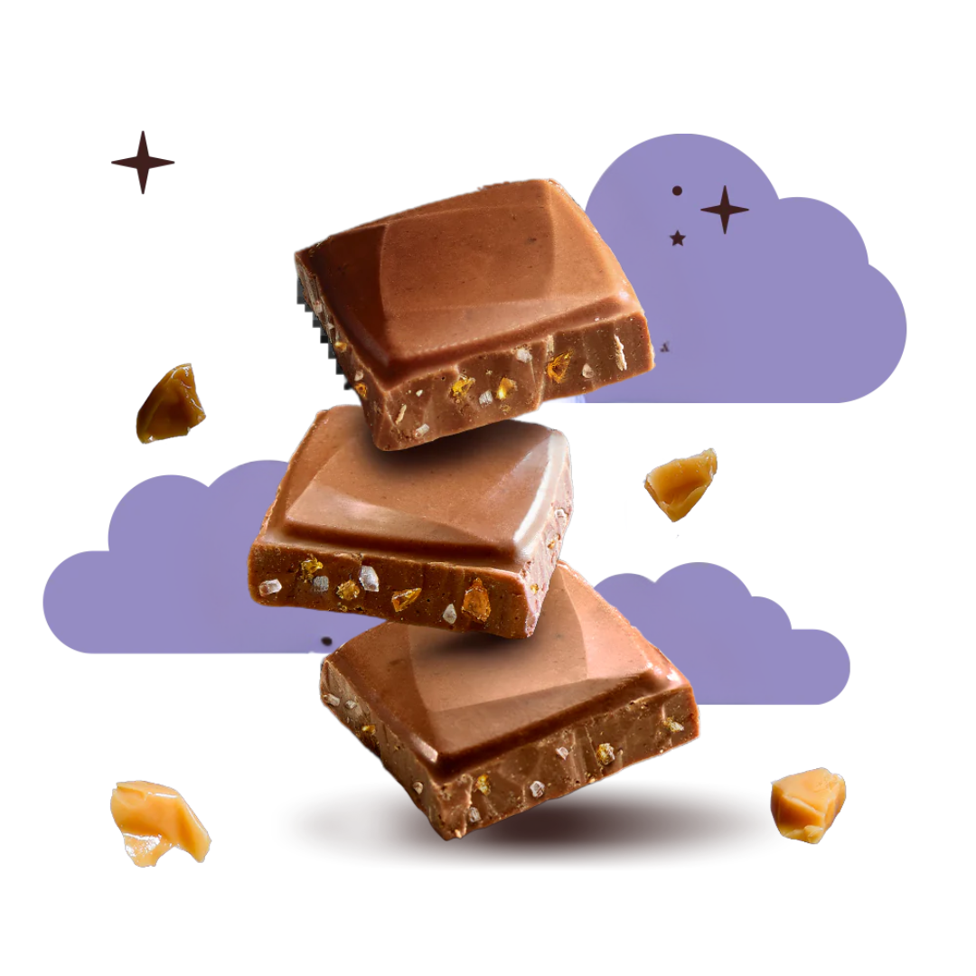 7th Heaven Chocolate - Wholesale Chocolate Bar - Vegan Oat Milk Chocolate Bar: Caramel & Sea Salt, Dairy-Free1