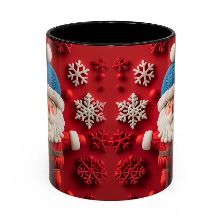 Krus med julemandsmotiv | Rødt snefnug-julekrus for engroshandel hos Le Paperie Co
