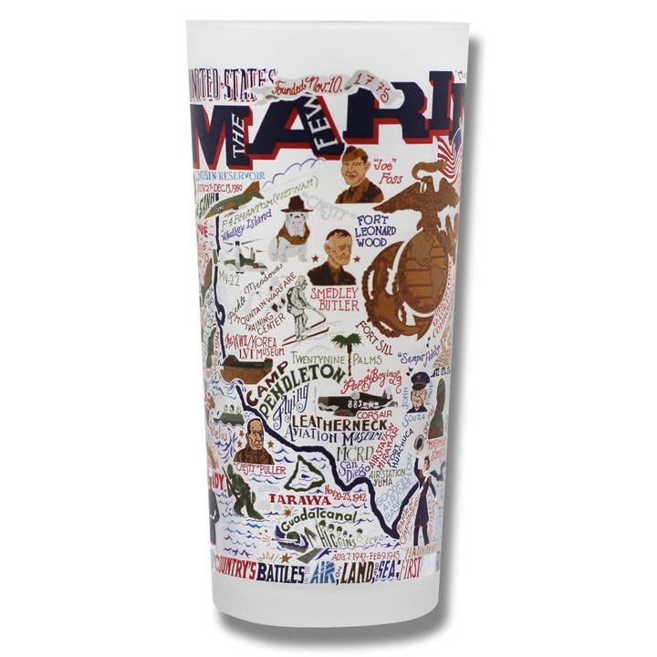 Marines Drinking Glass for wholesale by catstudio