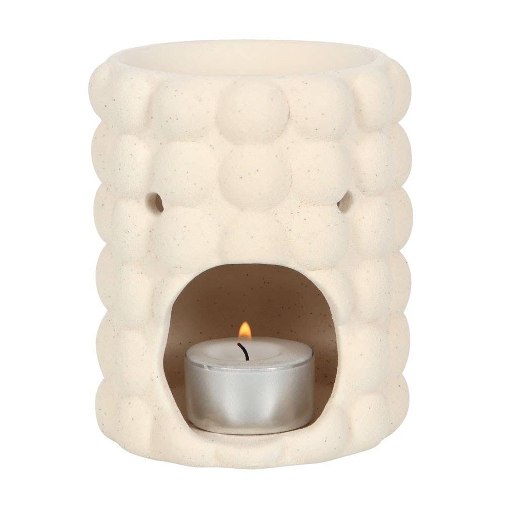 Something Different Wholesale - Wholesale Oil Warmer - Cream Speckle Bubble Oil Burner and Wax Warmer1