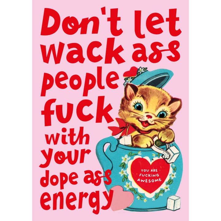 Amore per se stessi "Non lasciare che persone stupide..." carta con citazione e vino per la vendita all'ingrosso da parte di Studio Inktvis