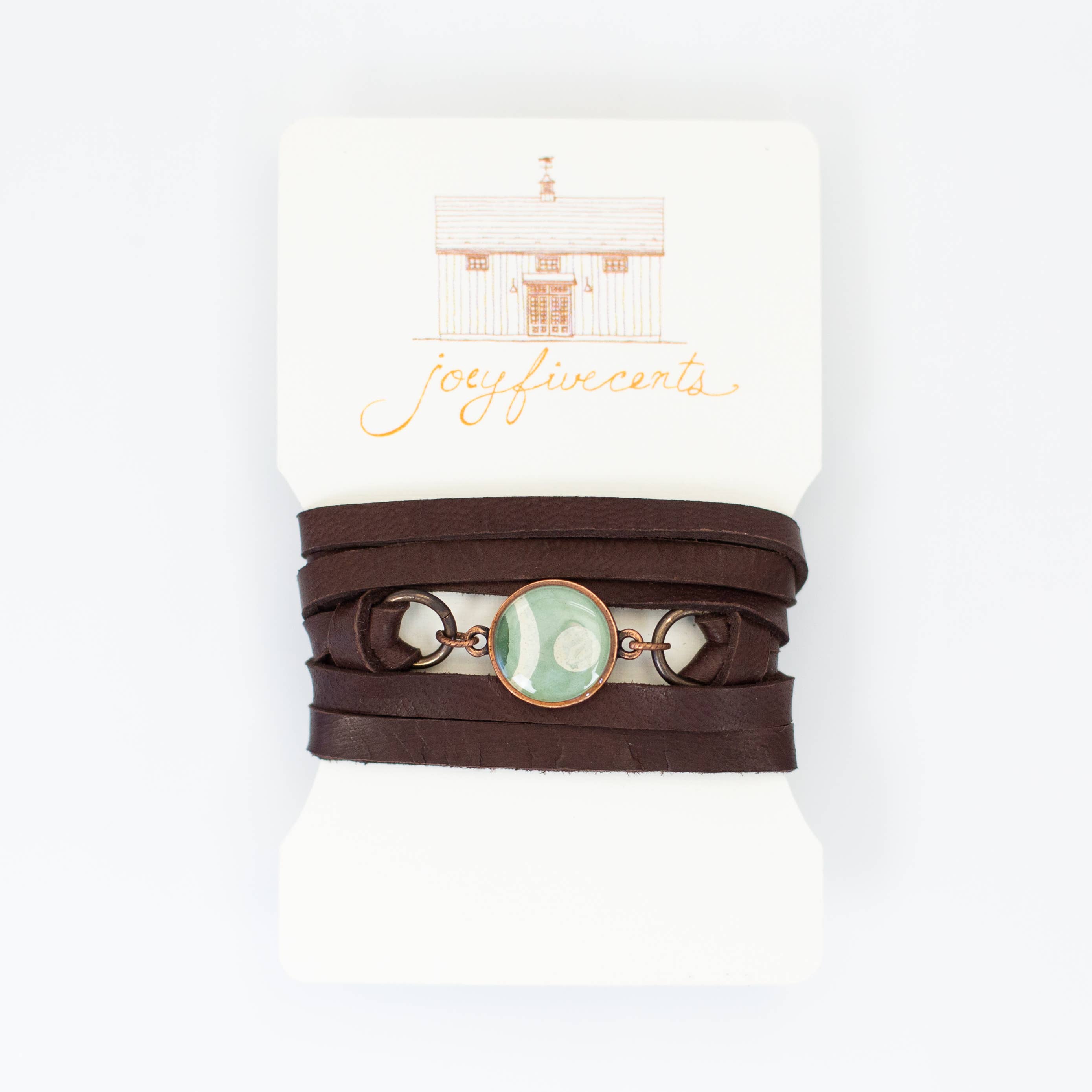 joeyfivecents - Wholesale Woven/Braided Bracelet - Leather Wrap Bracelet- color botanicals, gardening, choker7