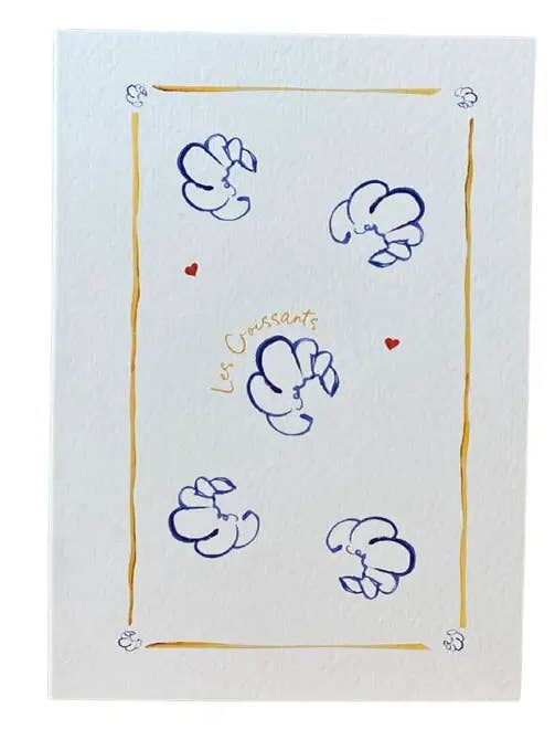 Croissant! Biglietto di auguri per la vendita all'ingrosso da parte di Dinette