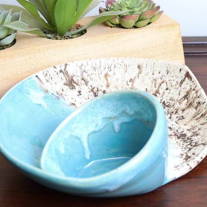 Sawdust and Clay - Wholesale Decorative Plate/Dish/Bowl - Coastal Swirly Bowls