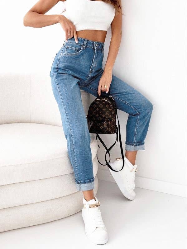 ESTEE BROWN - Wholesale Jeans - Women's - Women's Mom Fit Stretch Jeans4