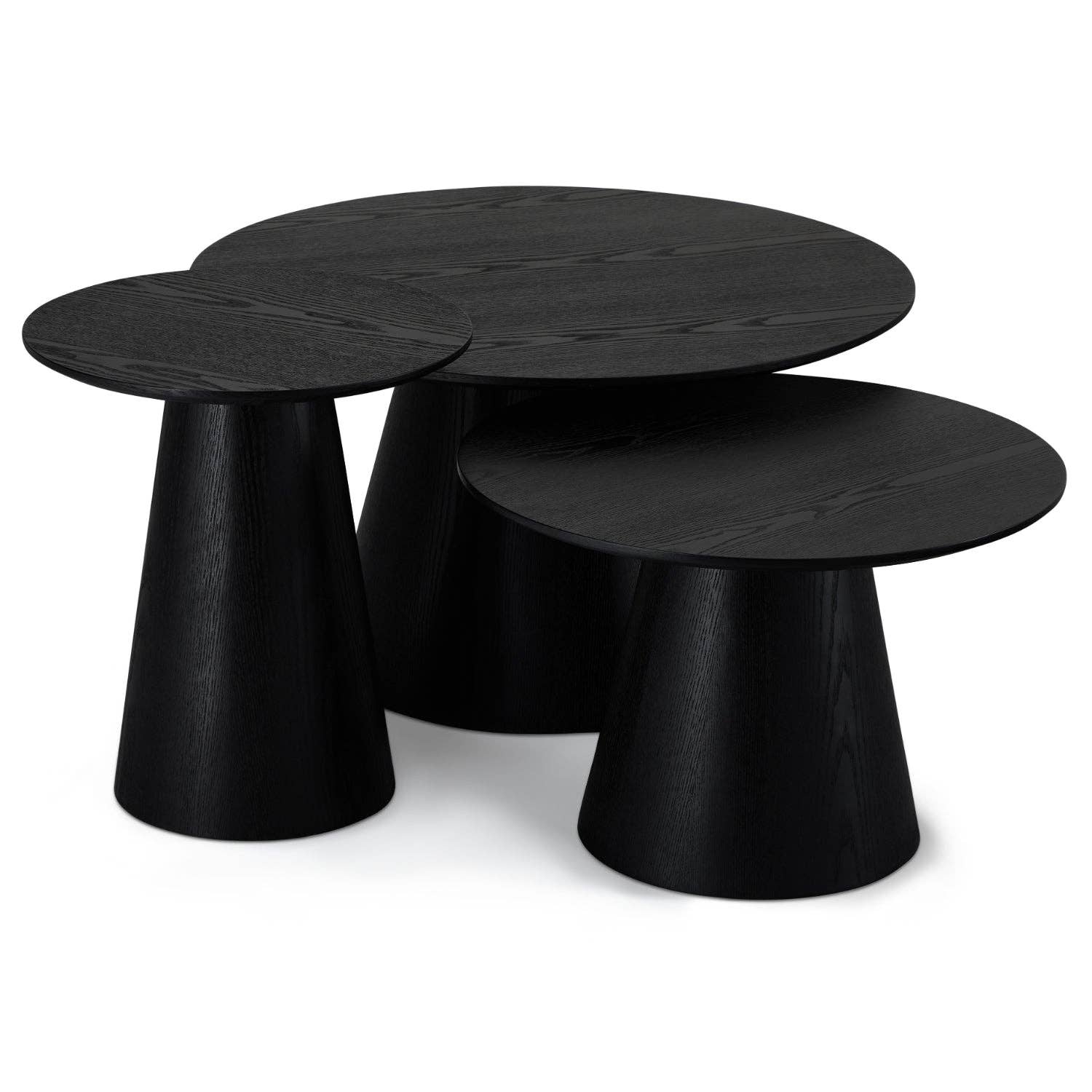 Furnhouse - Wholesale Coffee Table - Round Coffee Table Tango ø45x50 - Black Oak7