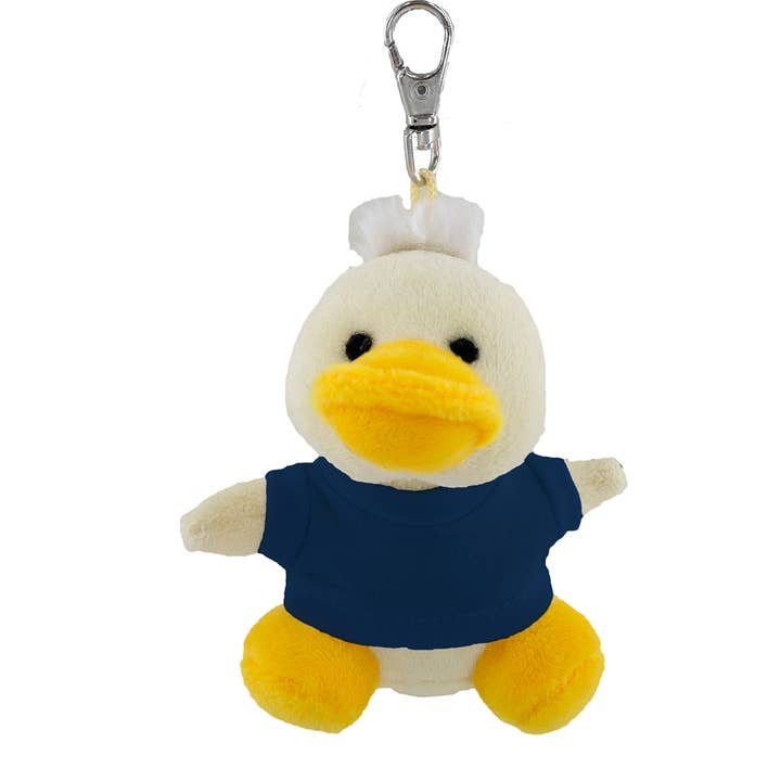 4" Keychain - Duck with customized shirt for wholesale by Plushland