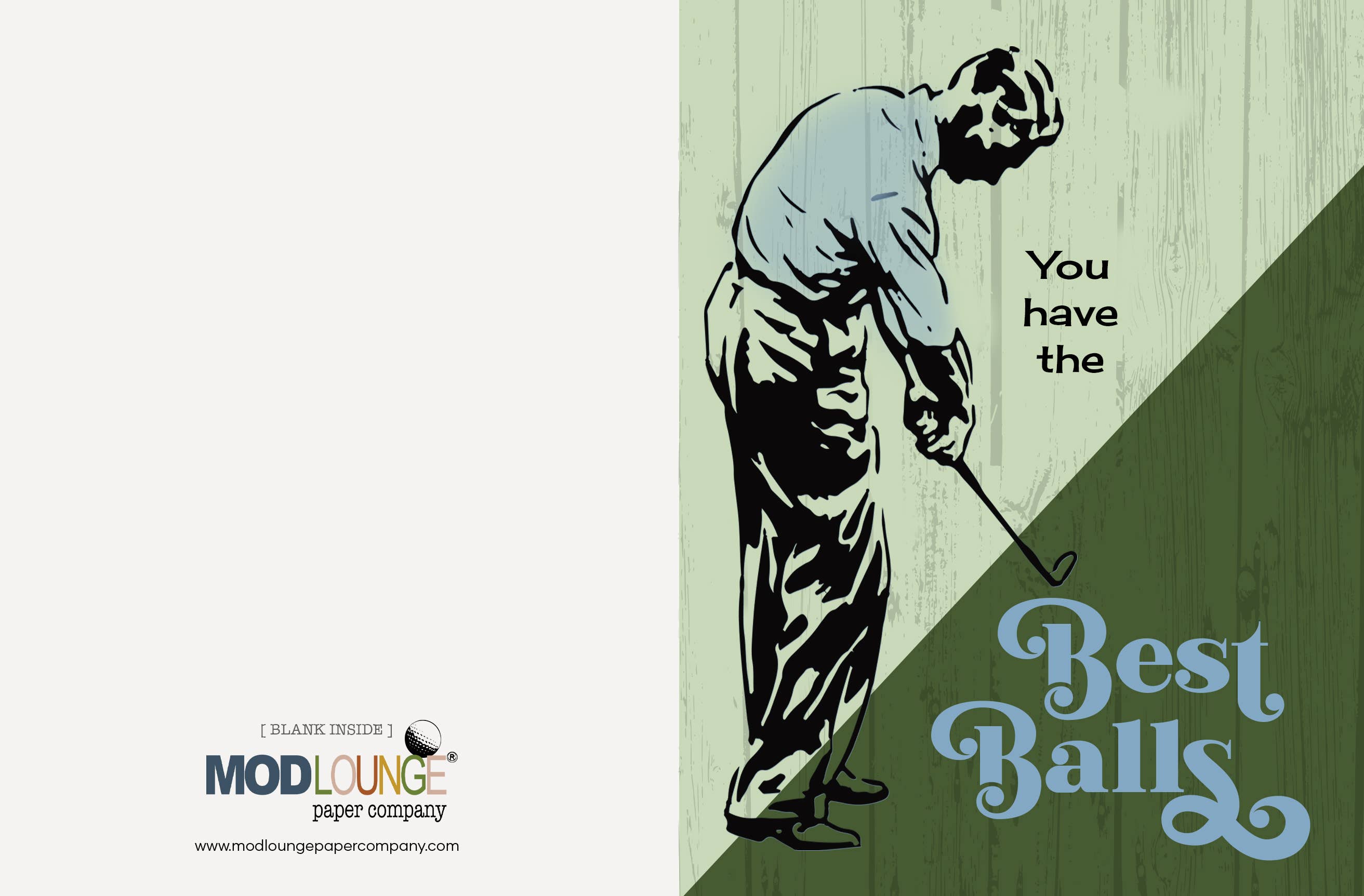Mod Lounge Paper Company - Wholesale Birthday Card - Best Balls Funny Vintage Golf Card for Him2