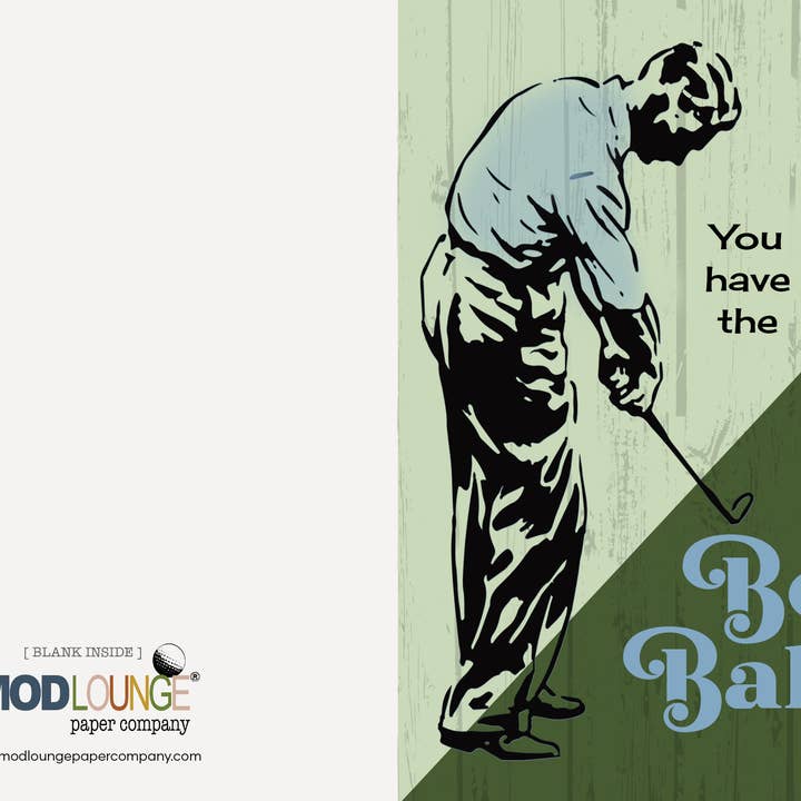 Mod Lounge Paper Company - Wholesale Birthday Card - Best Balls Funny Vintage Golf Card for Him2