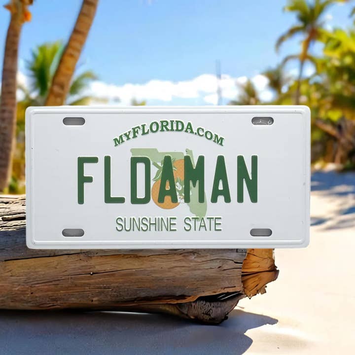 FLDAMAN - Florida License Plate Magnet for wholesale by Shore House Games