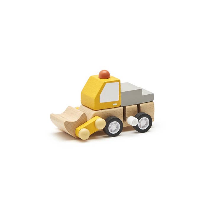 Cupcakes & Cartwheels by Two's Company - Wholesale Wood Toy - Kids - Construction Vehicle Wooden Wind-Up Truck Asst 4 Designs4