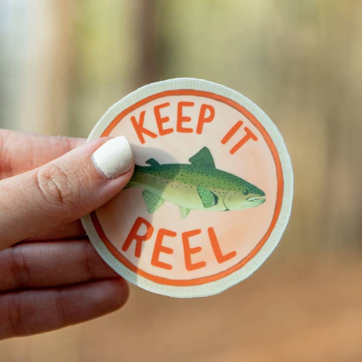 Keep It Reel Decal Sticker for wholesale by 1canoe2 | One Canoe Two Paper Co.