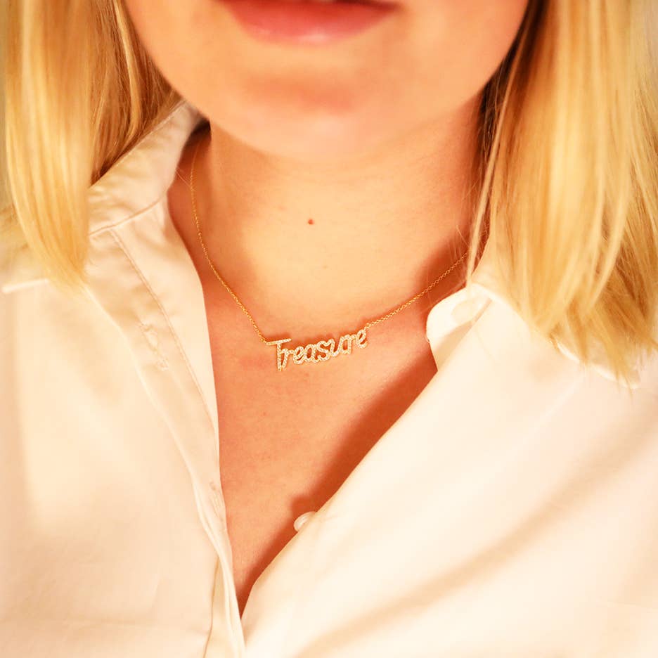 Be the Good - Wholesale Pendant/Charm Necklace - You Are My Treasure Pave Necklace3