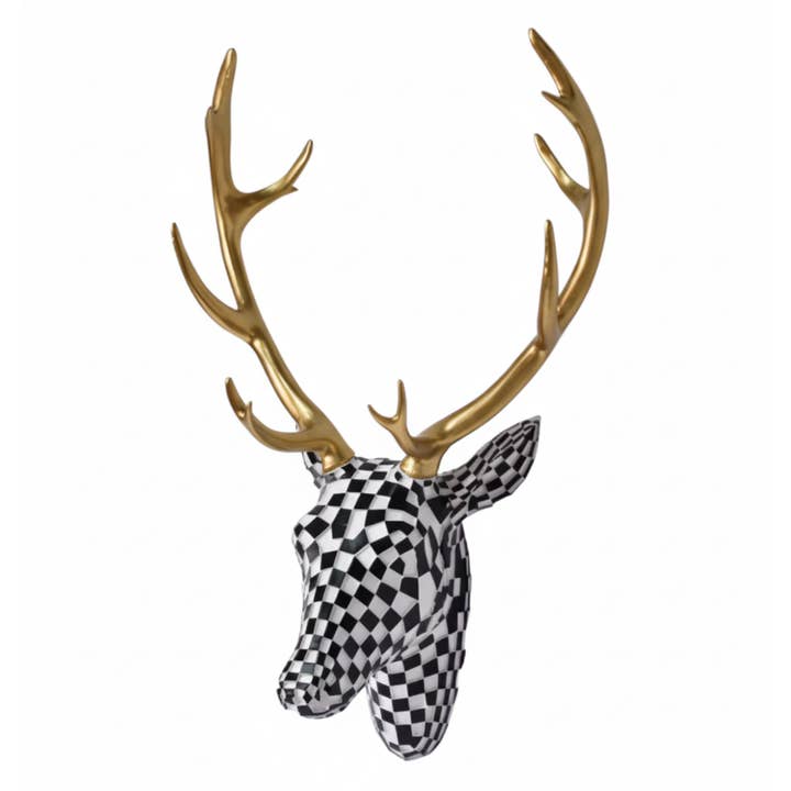 Holiday Farm - Wholesale Wall Accent - Modern Mosaic Deer Head Wall Decor – 3D Resin Art5