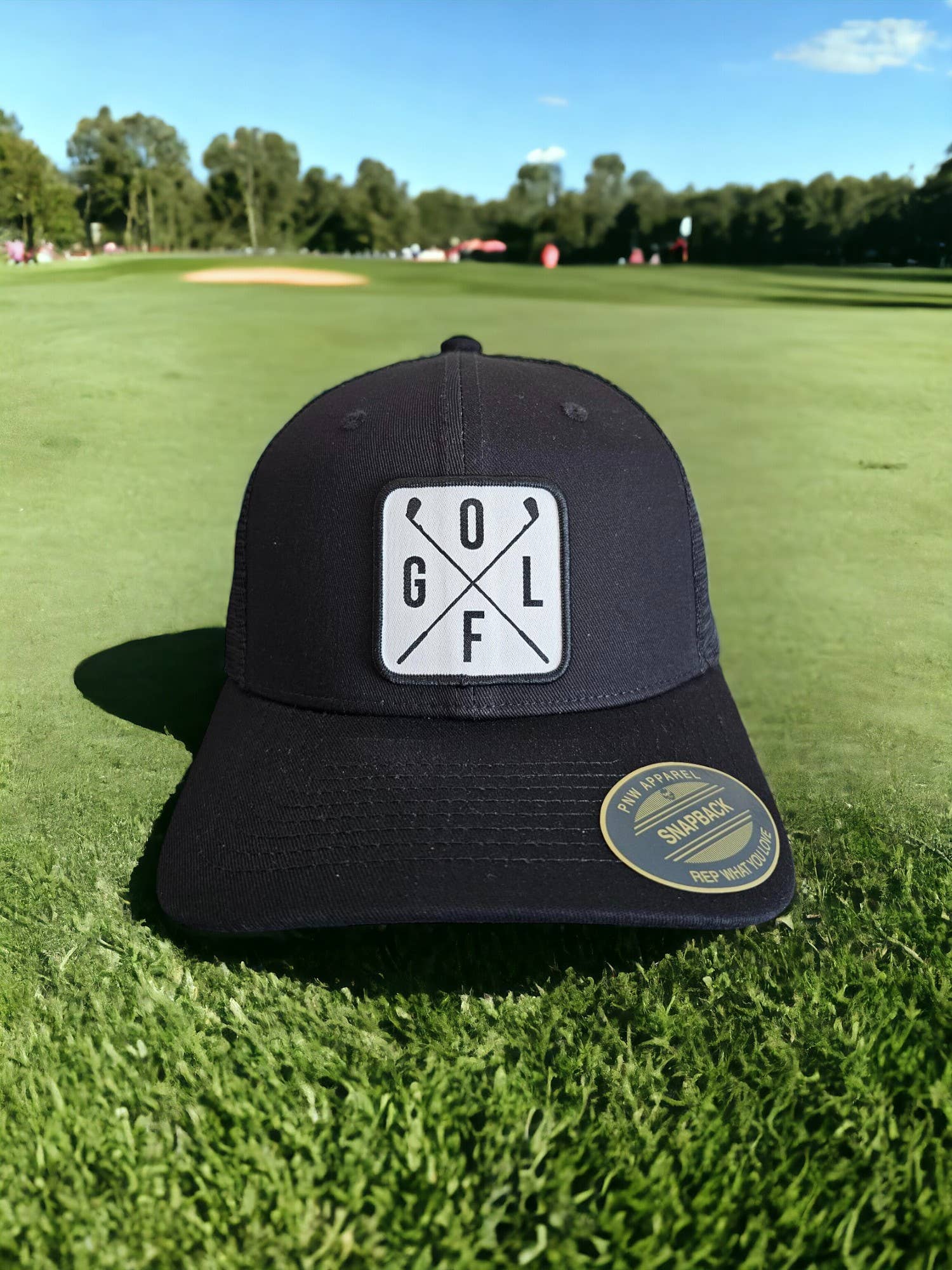 PNW Apparel - Wholesale Trucker Hat - Unisex - Golfing Trucker Hat with Golf Patch Mesh Back Snapback13
