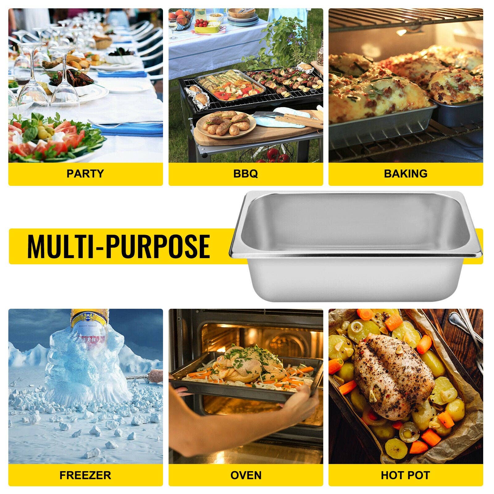 BlakOutlet - Wholesale Baking Dish - Buffet Chafing Dishes  Gastronorm Pans Steam Table Pans Tray Stainless Steel Food Container1
