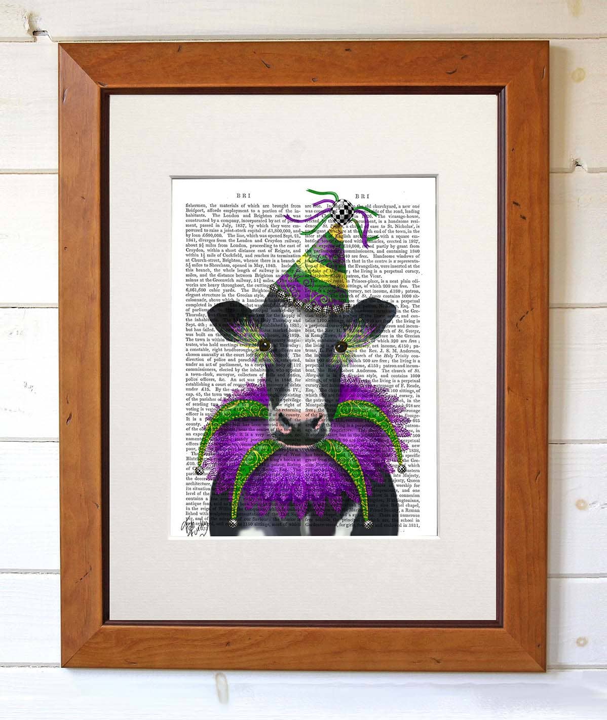 FabFunky Ltd - Wholesale Art Print - Mardi Gras Cow, Book Page2