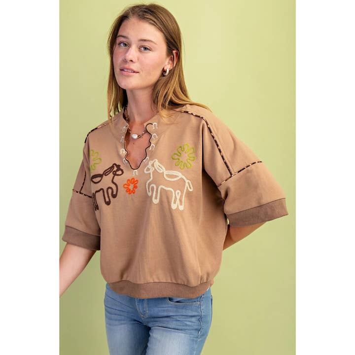 STYLE USA - Wholesale Tunic - Women's - Western Embroidered Top1