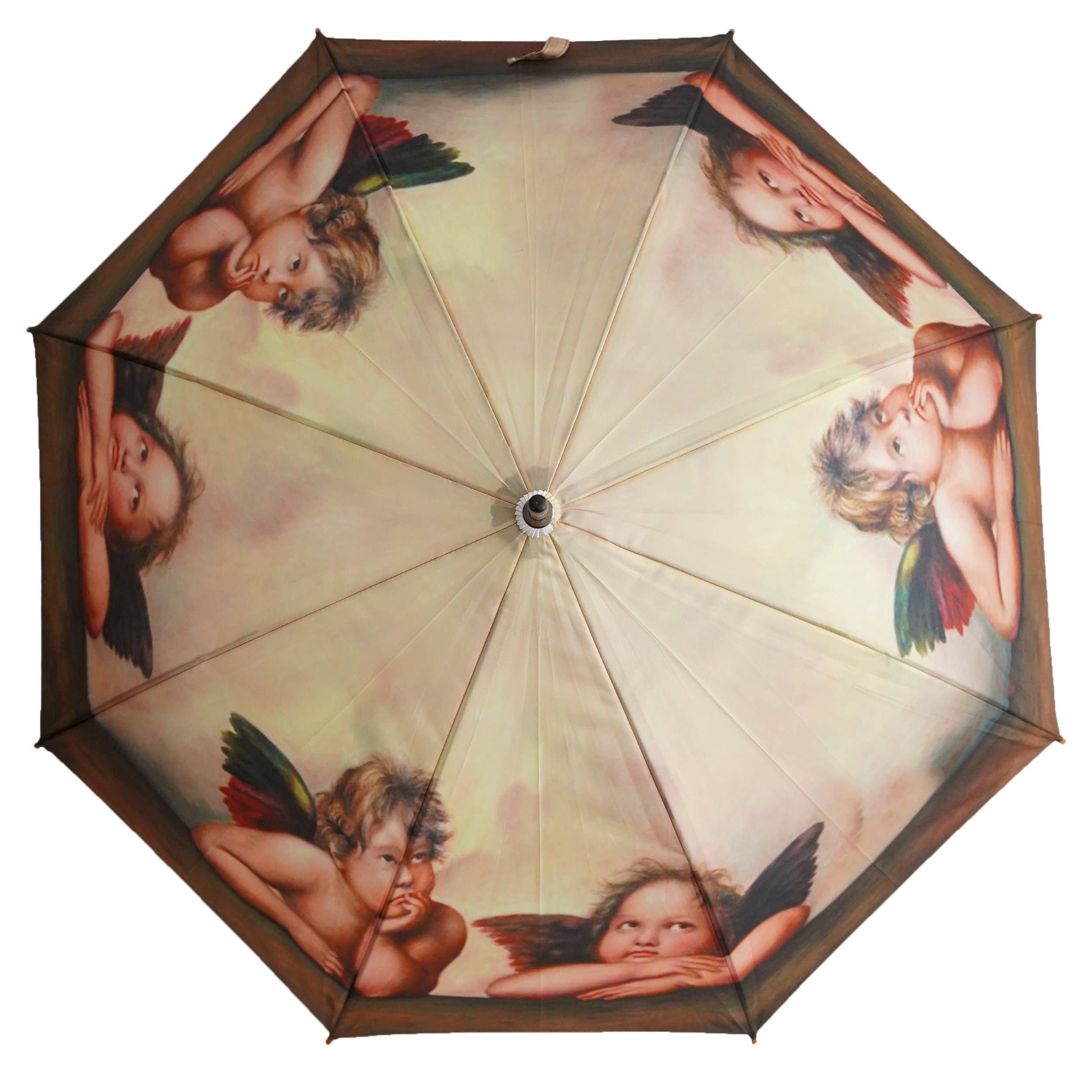 The San Francisco Umbrella Company - Wholesale Umbrella - Unisex - Raphael's Baby Angels Stick Umbrella3
