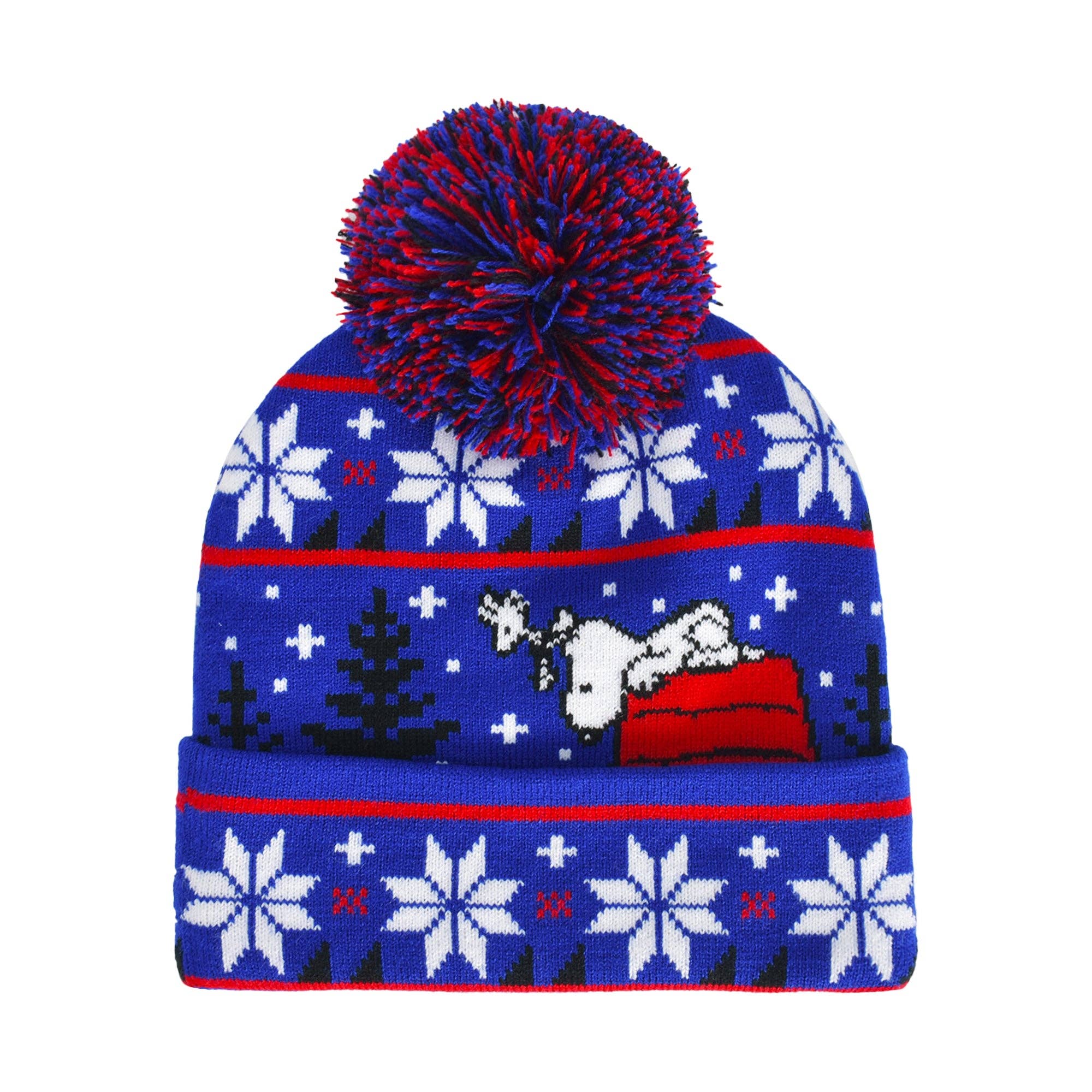 Concept One - Wholesale Beanie - Women's - Peanuts Blue Beanie Red House With Snoopy,Blue1