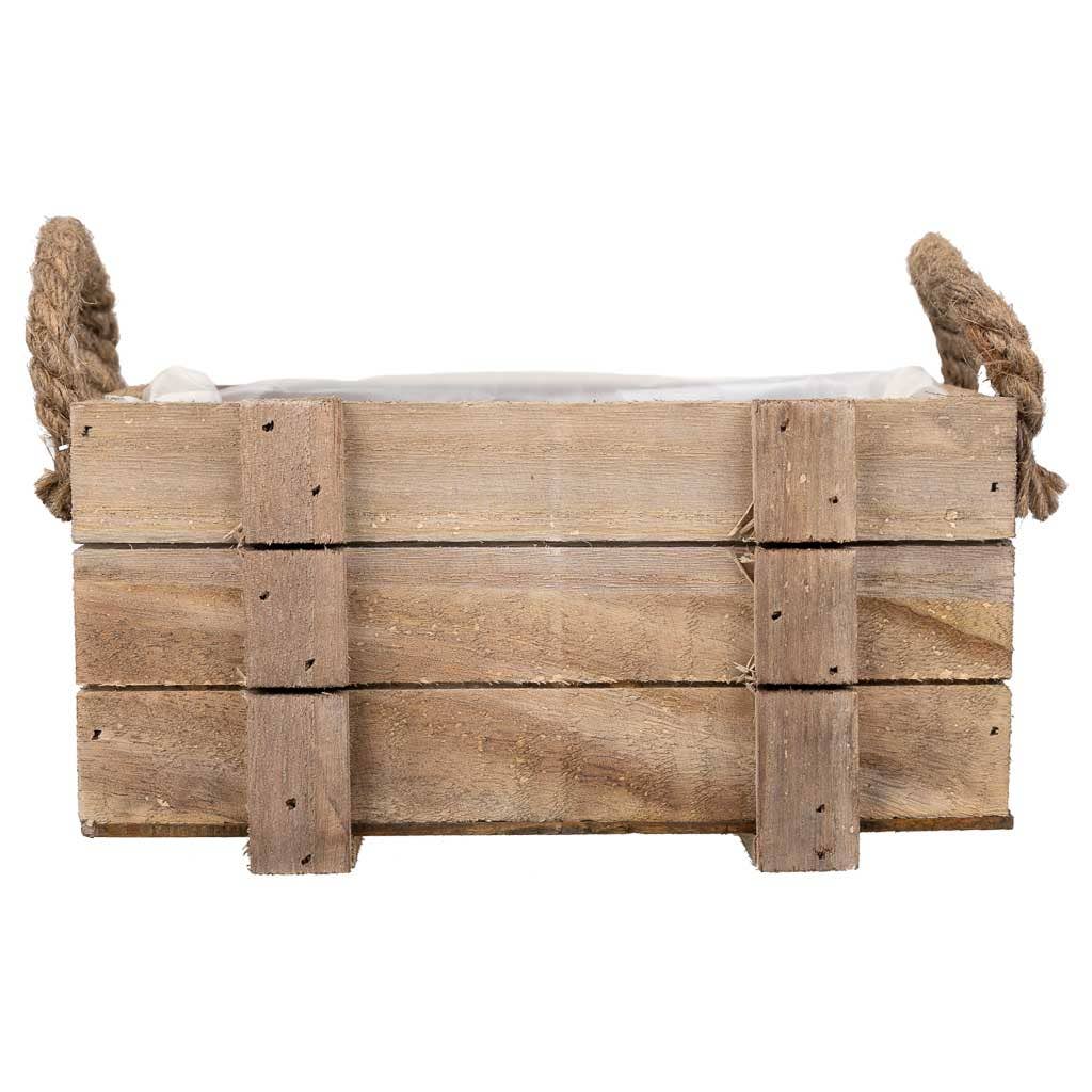 Creaciones Meng - Vente Paniers - Panier en bois marron avec poignées1