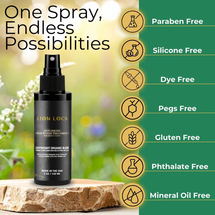 Lion Locs LLC – Großhandel Haaröl – Lion Locs Advanced Rosenwasser - VEGAN5