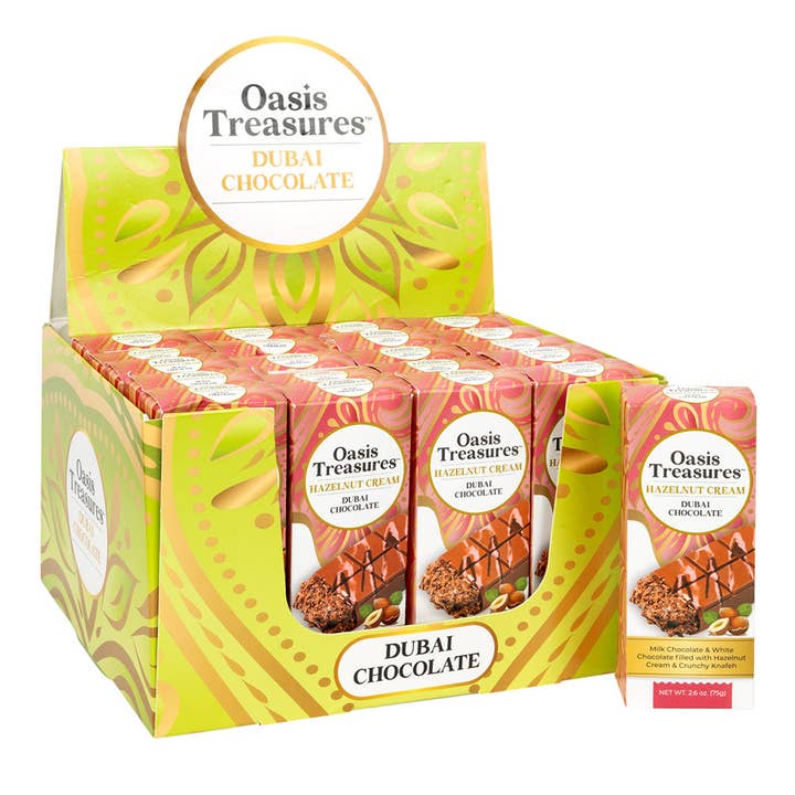 Oasis Trésors Dubaï Crème de Noisette au Chocolat 24/2,65OZ pour la vente par L&F Universal Goods
