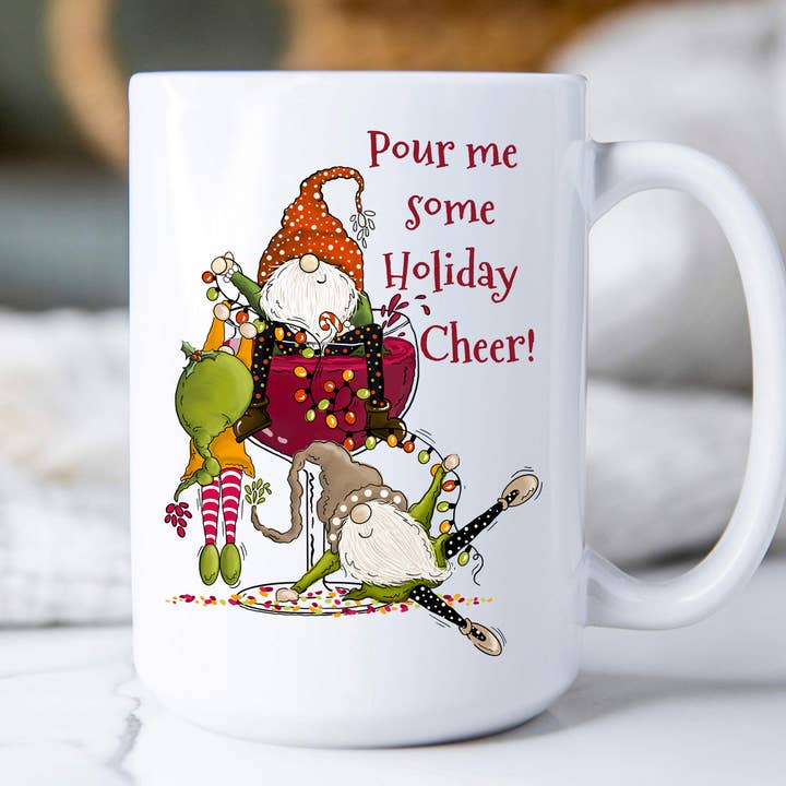 Christmas Pour Holiday Cheer Coffee Mugs for wholesale by Avery Lane Gifts