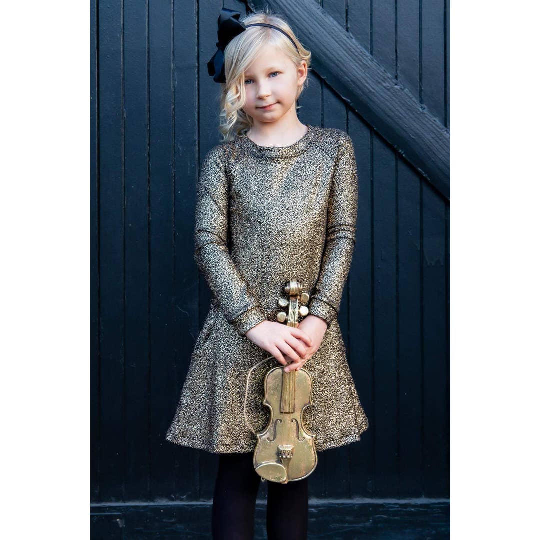 Eva Franco - Wholesale Dress - Kids - Darling Dress - Gold Crystal - Girls