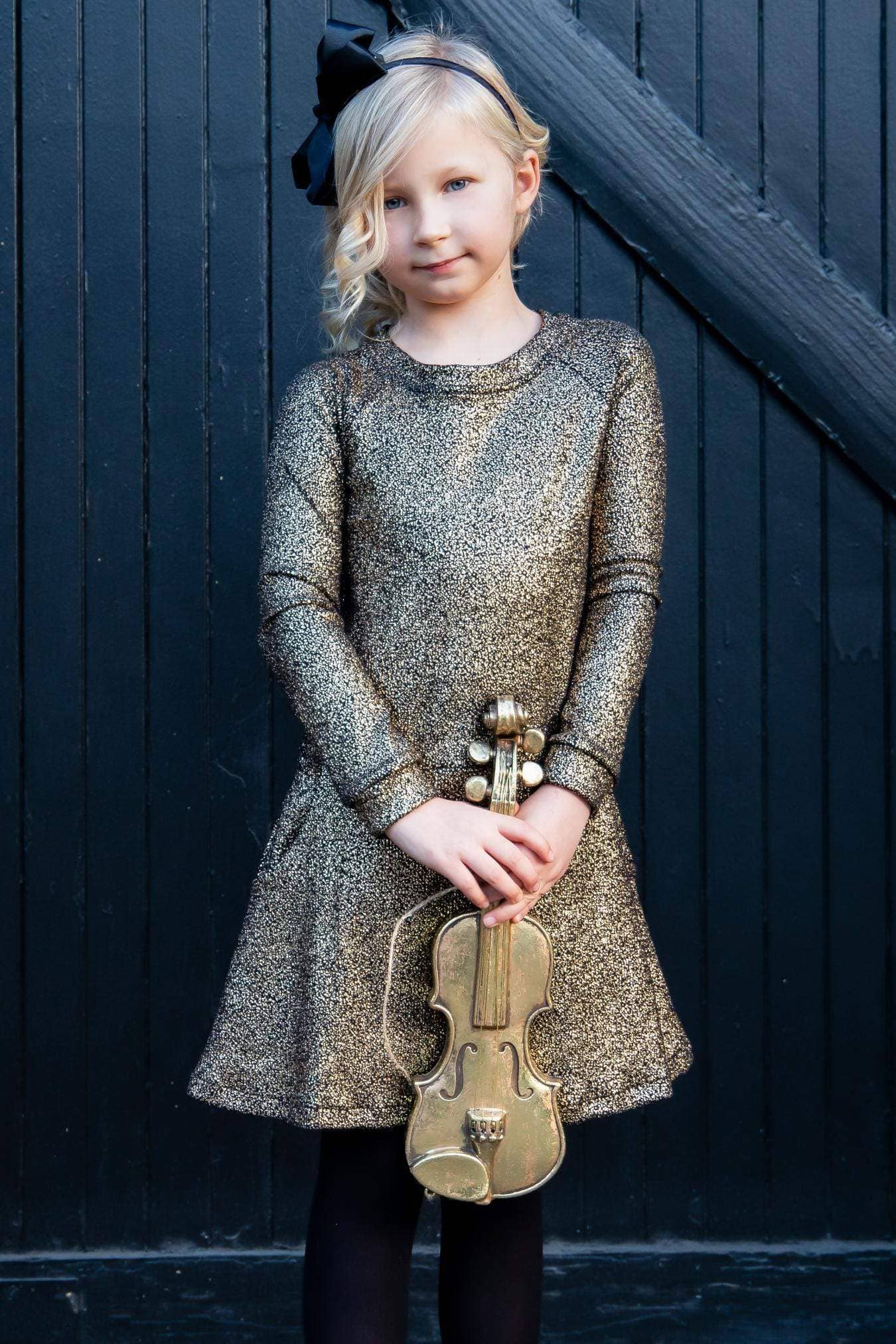 Eva Franco – Engroshandel Kjole - Børn – Darling Kjole - Guld Krystal - Piger