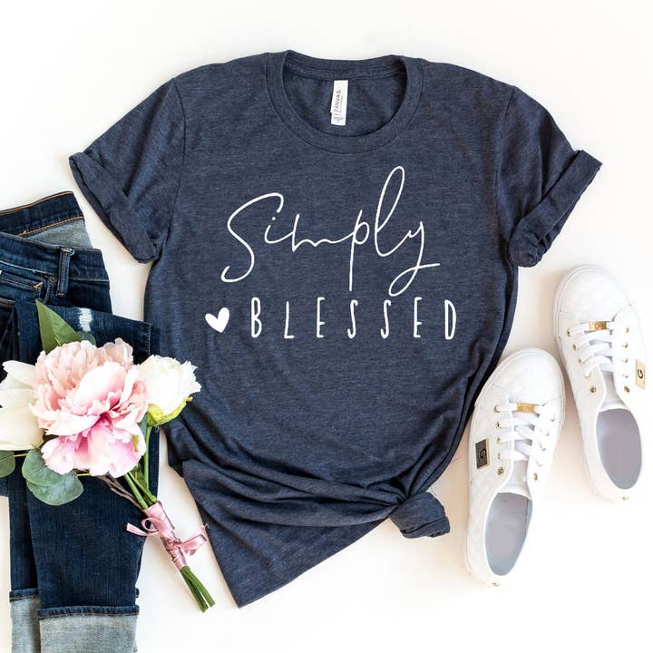 Simply Blessed T-shirt - Bella Canvas for wholesale by Printliss
