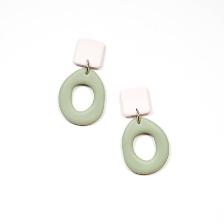Camille Hay Jewelry - Wholesale Dangle Earrings - Organic Square Hoop Dangles
