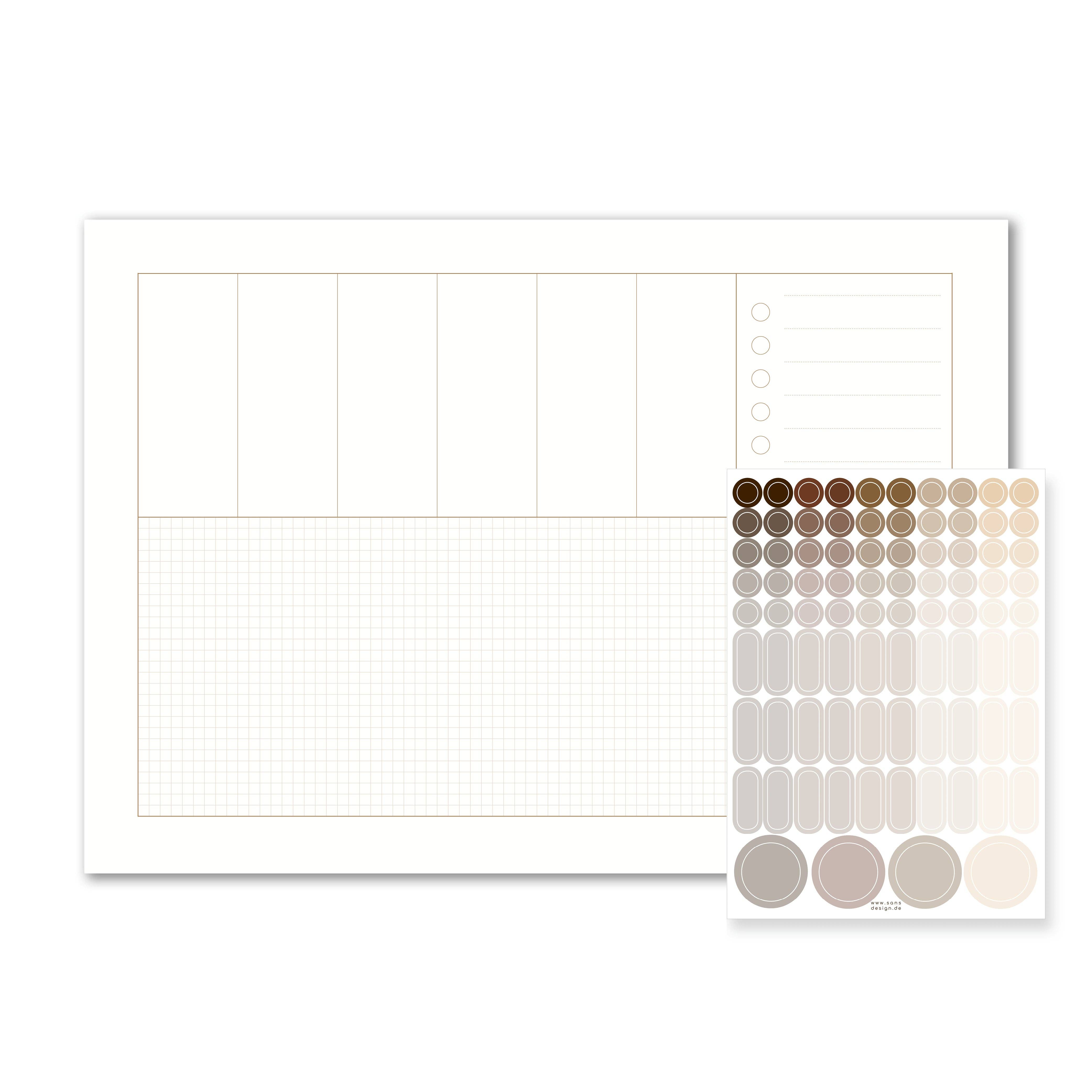 SANS.design - Wholesale Planner - Desk pad - Block A32