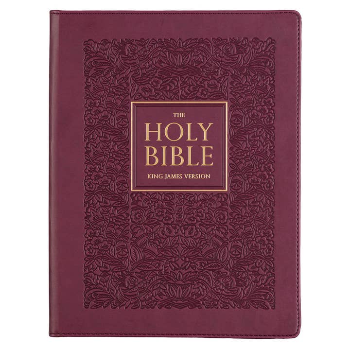 KJV Note-taking Bible LP Faux Leather HC, Plum for wholesale by Christian Art Gifts