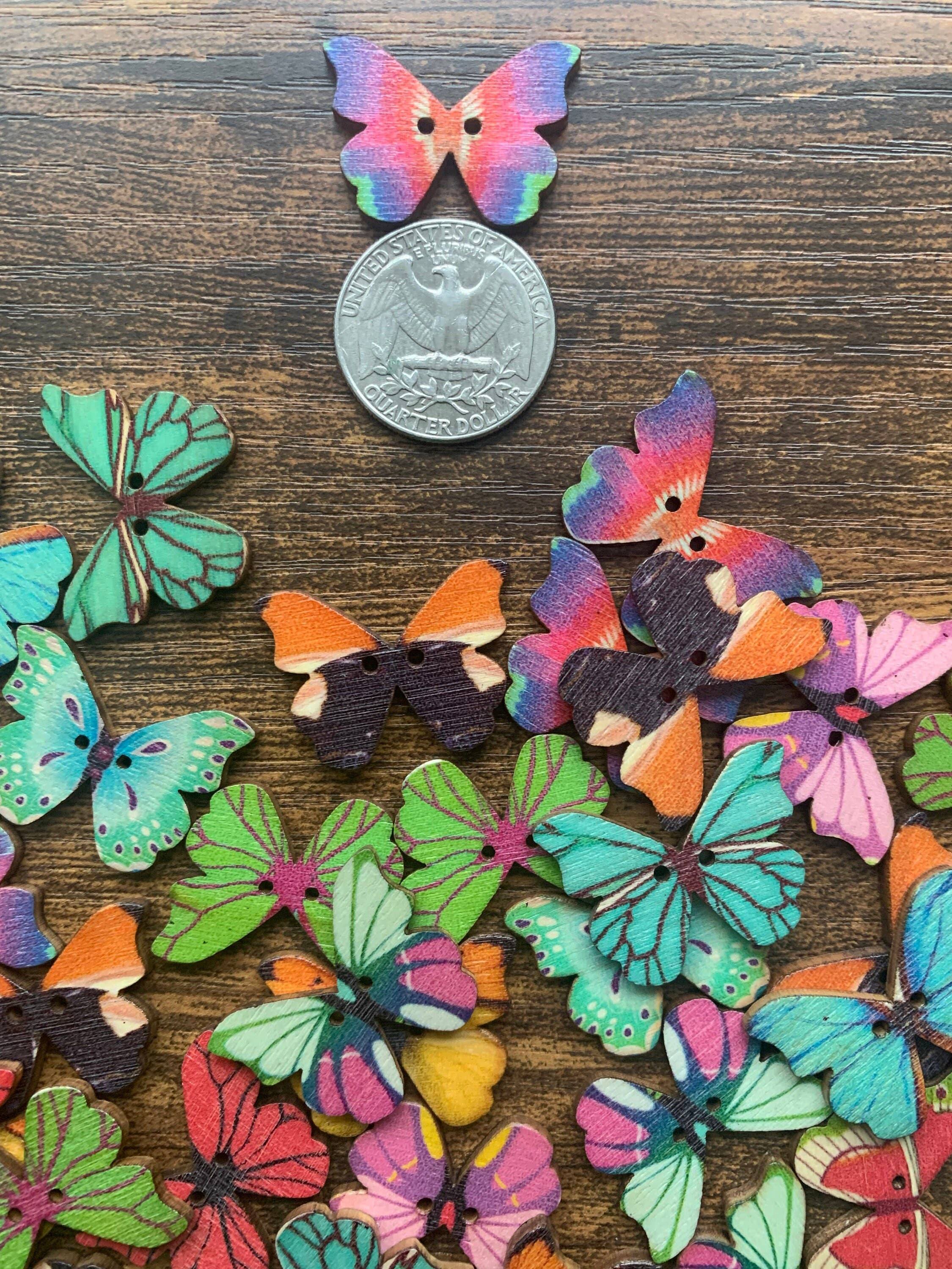 Magnifique Hearts - Wholesale Sewing Button/Snap - Wooden Butterfly Buttons - Perfect for Scrapbooking3